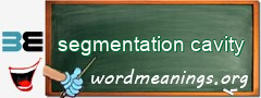 WordMeaning blackboard for segmentation cavity